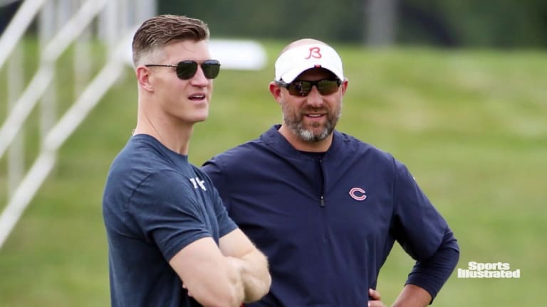 Bears HC Matt Nagy Gets a Feel for TE Cole Kmet's Power